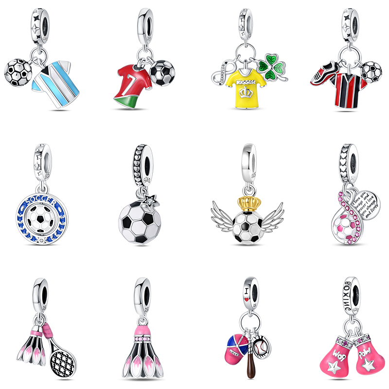 Fashion 925 Silver Football Je - đánh giá và giá Badminton Emoji